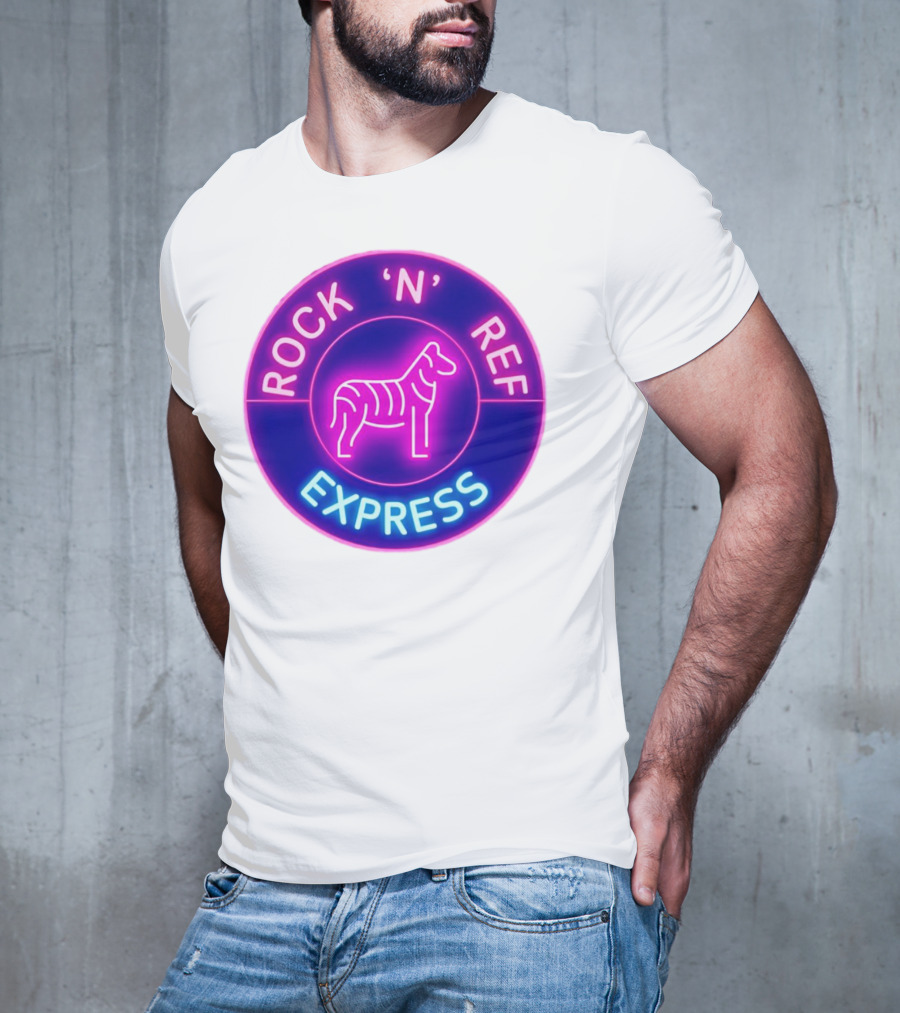 Rock 'N' Ref Express Jesse Beeler Tag Neon Zebra T-Shirt