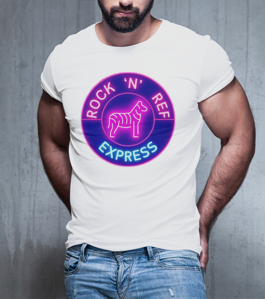 Rock 'N' Ref Express Jesse Beeler Tag Neon Zebra T-Shirt