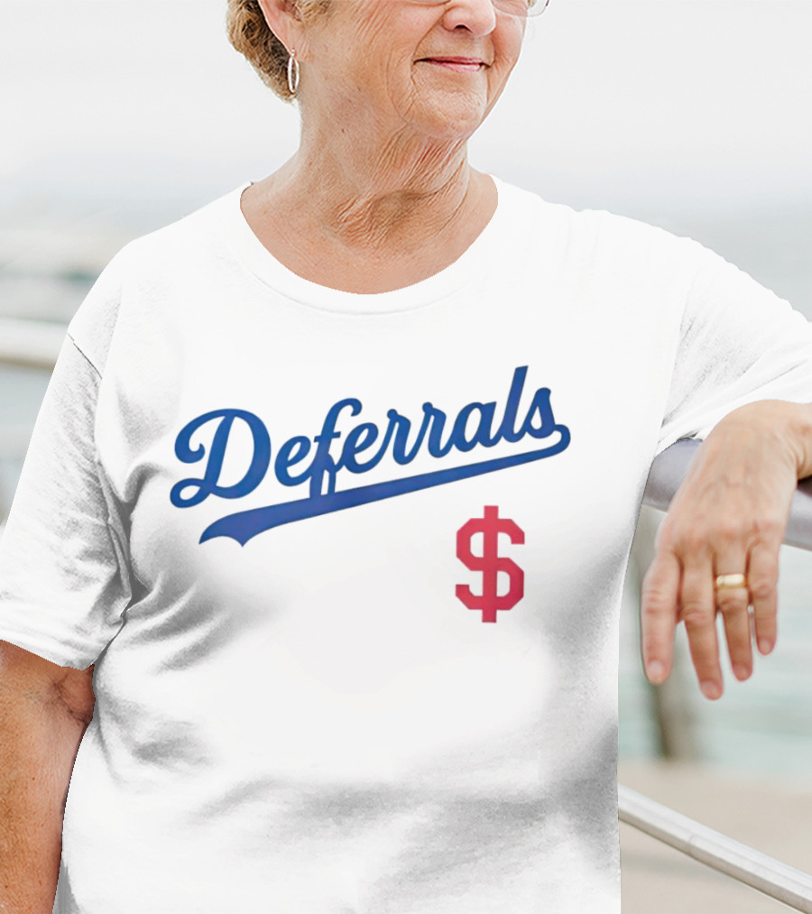 Los Angeles Deferrals Baseball Dollar Sign T-Shirt