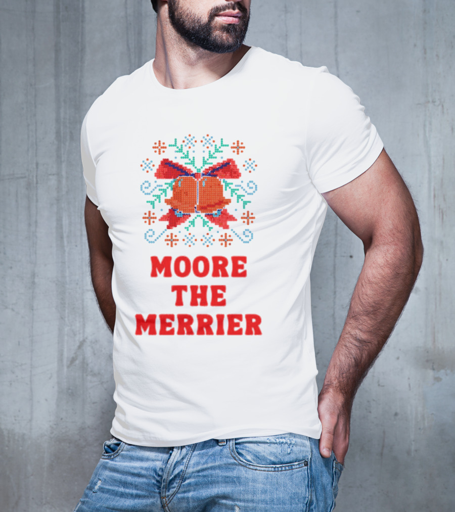 Moore The Merrier Christmas Bow Festive Decor T-Shirt