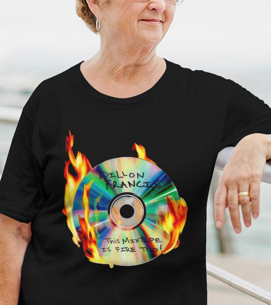 Dillon Francis This Mixtape Is Fire Too CD Flames T-Shirt