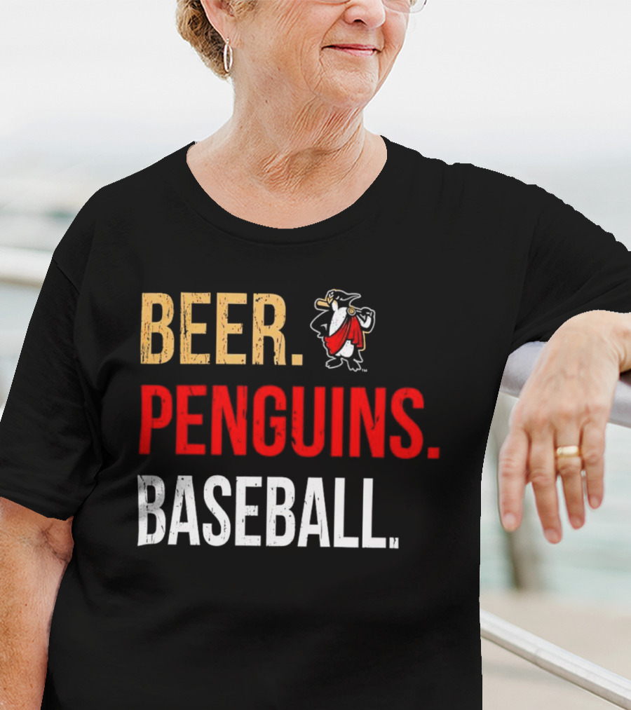 Beer Penguins Baseball 108 Stitches T-Shirt