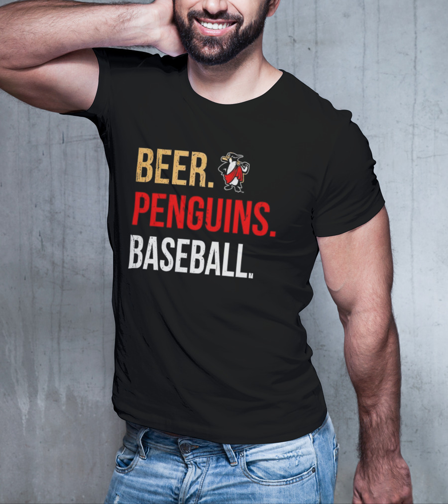 Beer Penguins Baseball 108 Stitches T-Shirt