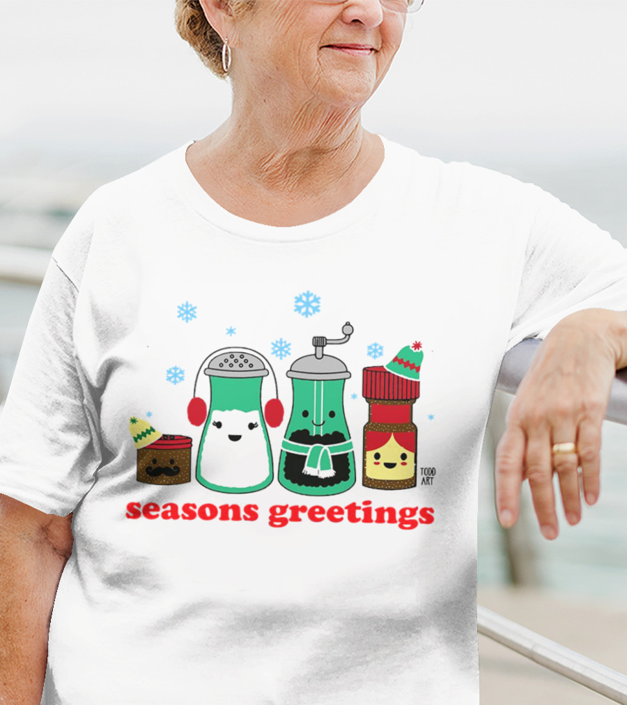 Seasons Greetings Christmas Cute Winter Spice Character T-Shirt