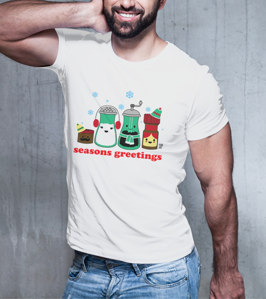Seasons Greetings Christmas Cute Winter Spice Character T-Shirt