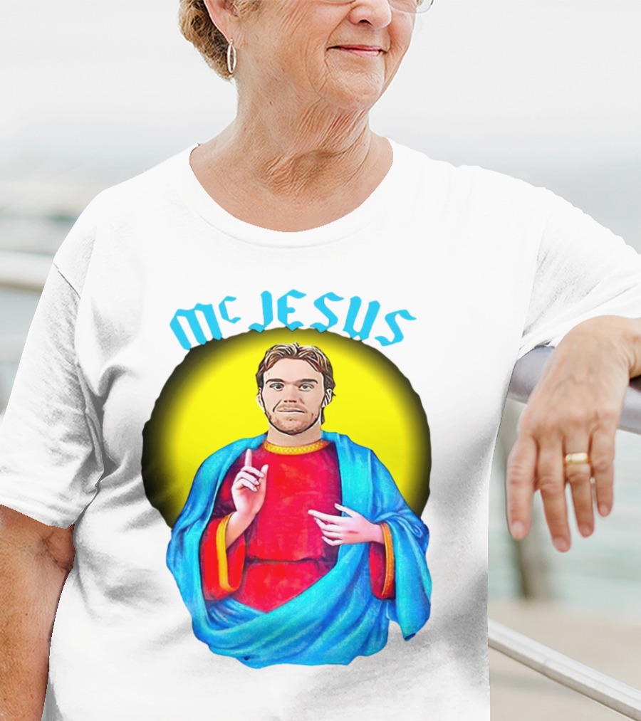 Connor McDavid McJesus Iconic Sports T-Shirt