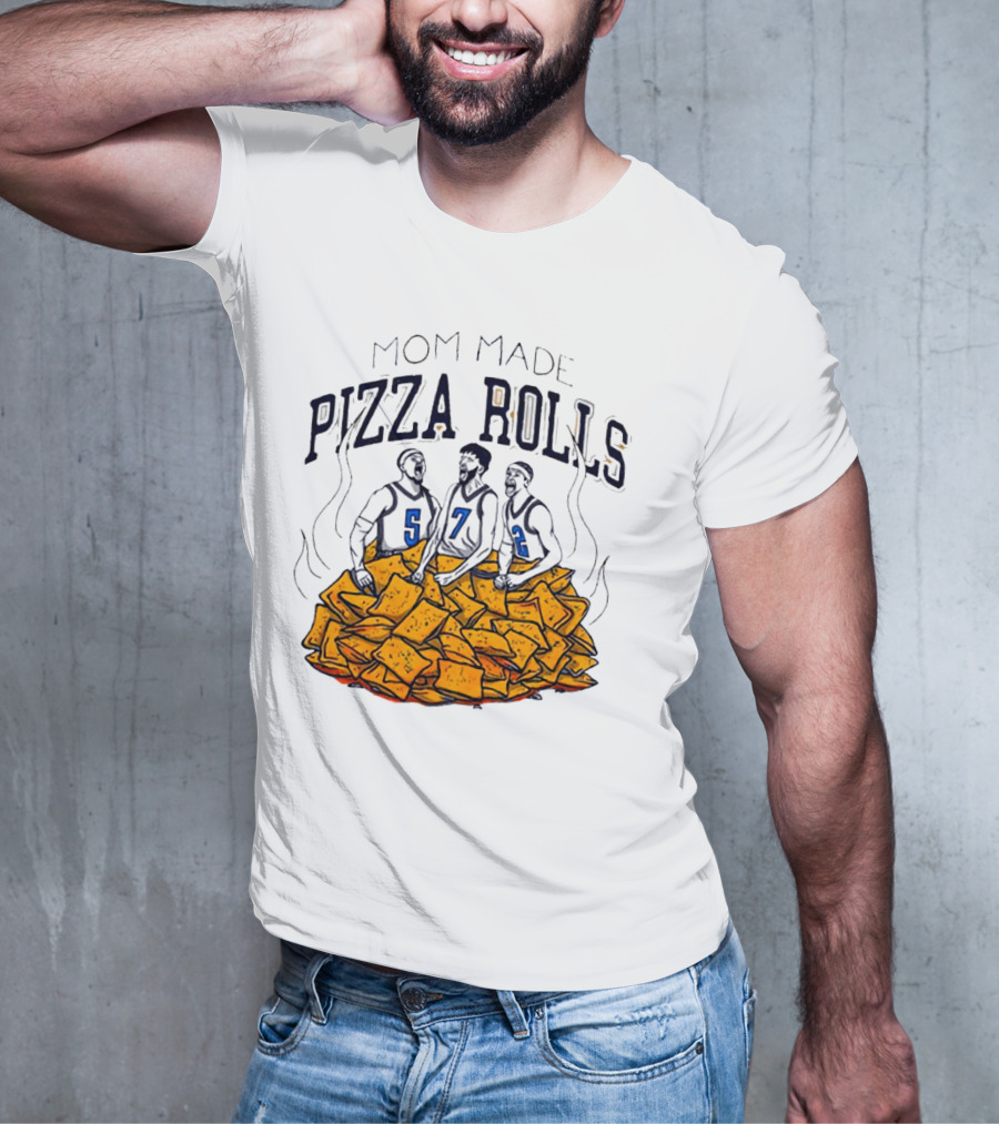 Mom Made Pizza Rolls Basketball Players Over Snacks T-Shirt