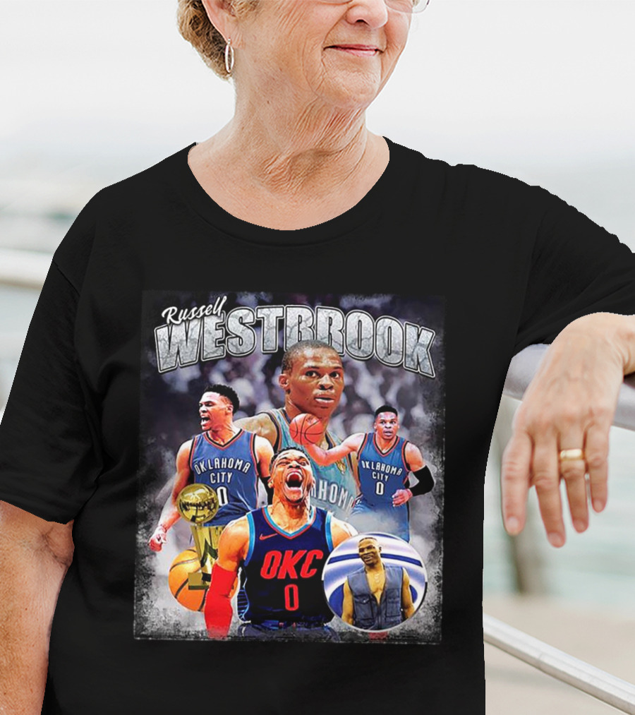 Russell Westbrook Oklahoma City Thunder NBA Vintage 80s Champion T-Shirt