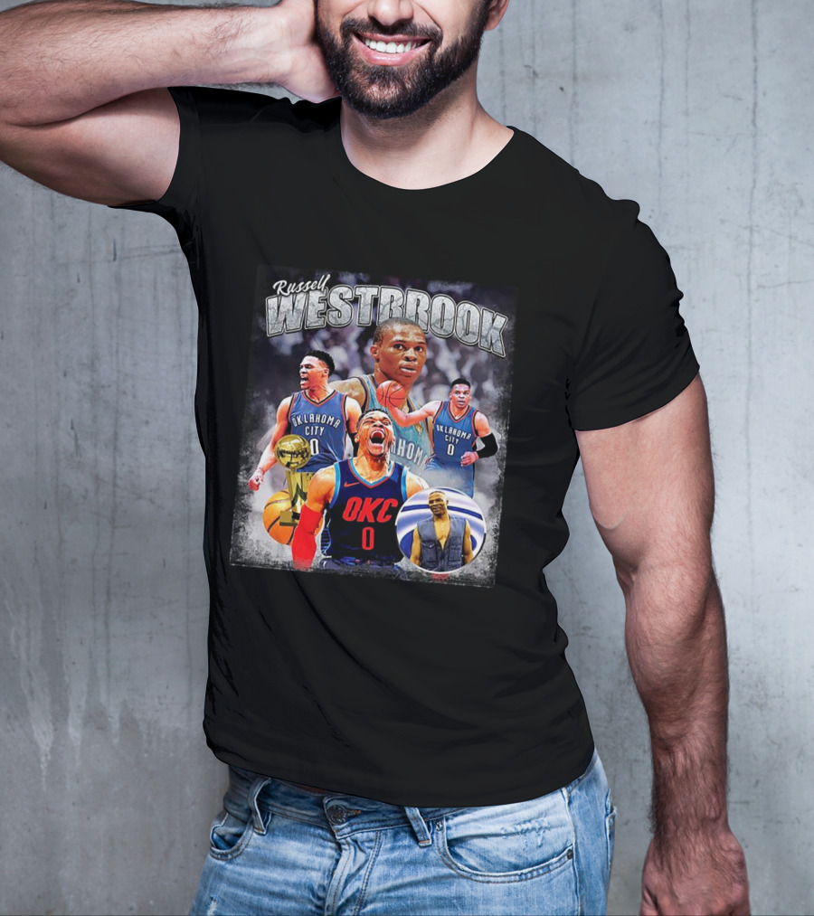 Russell Westbrook Oklahoma City Thunder NBA Vintage 80s Champion T-Shirt
