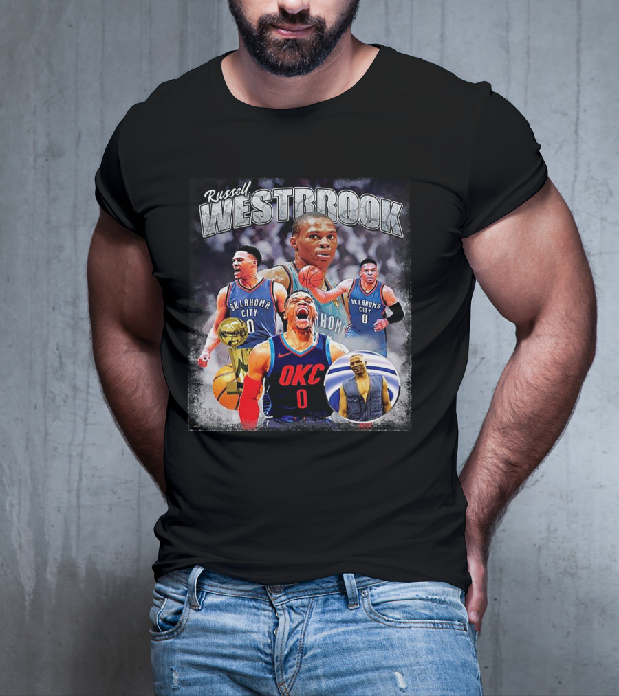Russell Westbrook Oklahoma City Thunder NBA Vintage 80s Champion T-Shirt