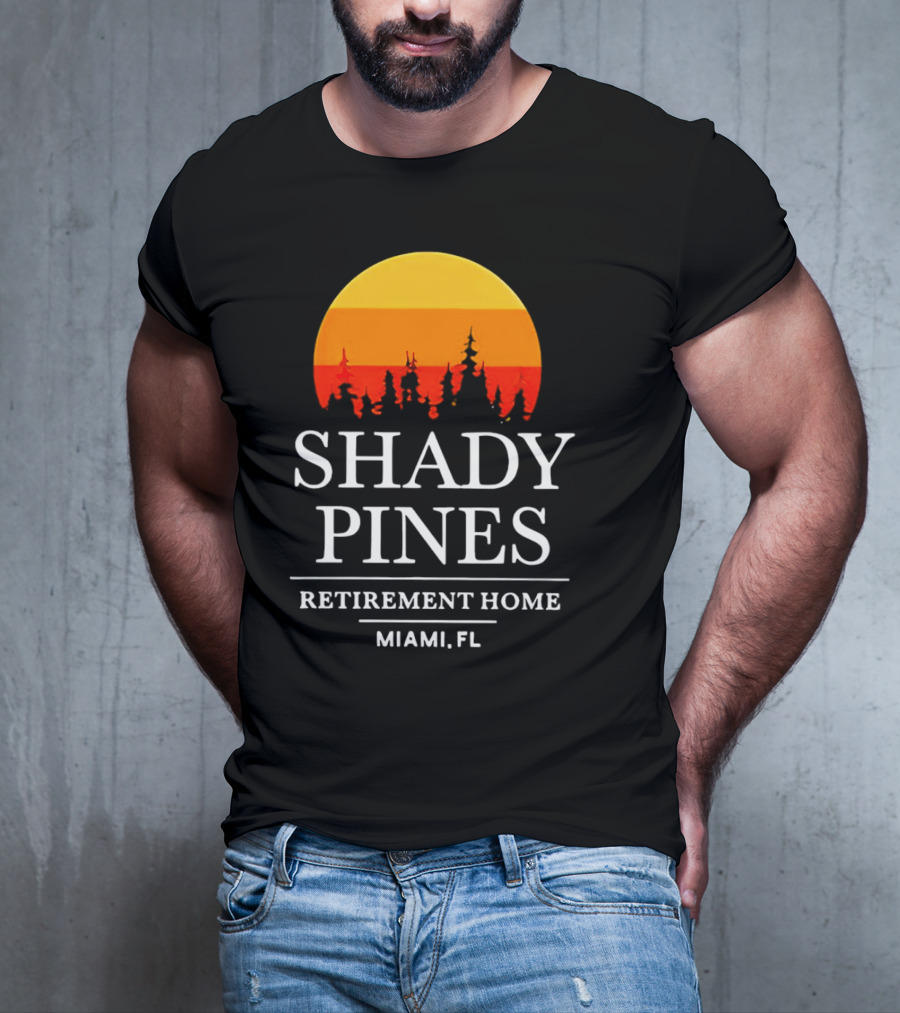 Shady Pines Retirement Home Miami FL Sunset T-Shirt