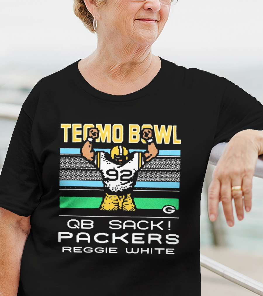 Tecmo Bowl QB Sack Packers Reggie White 92 T-Shirt