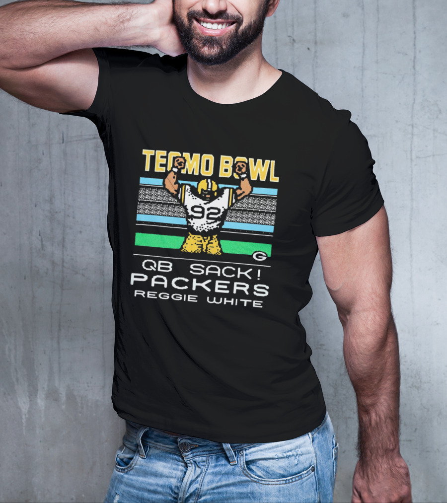 Tecmo Bowl QB Sack Packers Reggie White 92 T-Shirt