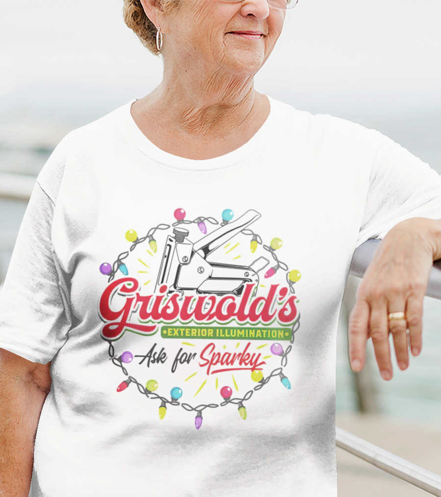 Griswold's Exterior Illumination Ask For Sparky Christmas Lights Iconic Comedy Reference T-Shirt