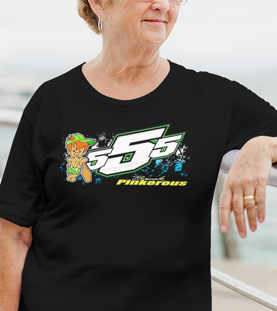 555 Brock Pinkerous Racing Cartoon Character T-Shirt