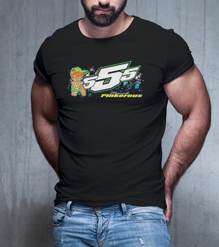 555 Brock Pinkerous Racing Cartoon Character T-Shirt