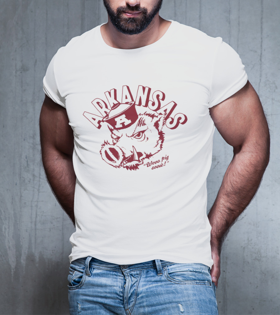 Arkansas Razorbacks Wooo Pig Sooie Vintage Retro A T-Shirt