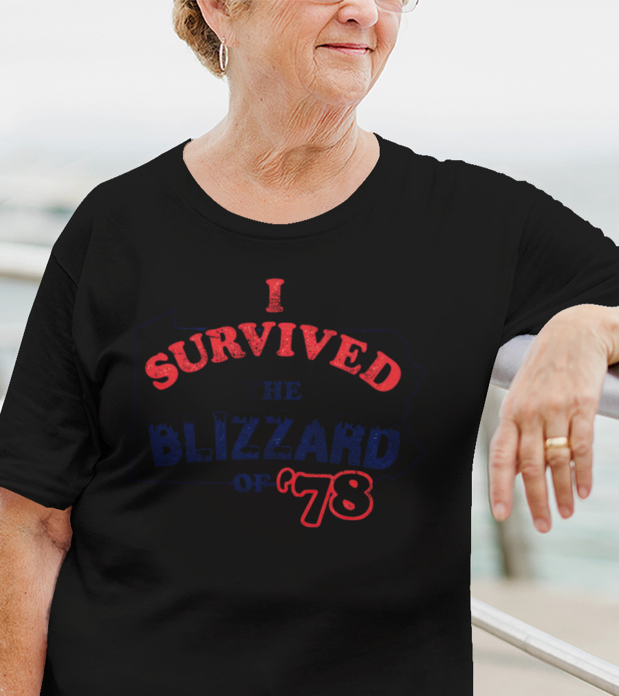 I Survived The Blizzard Of ’78 Pennsylvania Map Outline T-Shirt