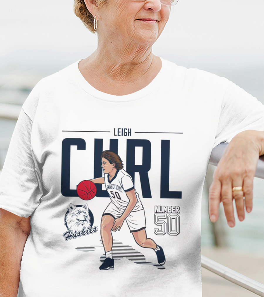 Leigh Curl Number 50 UConn Huskies Basketball T-Shirt