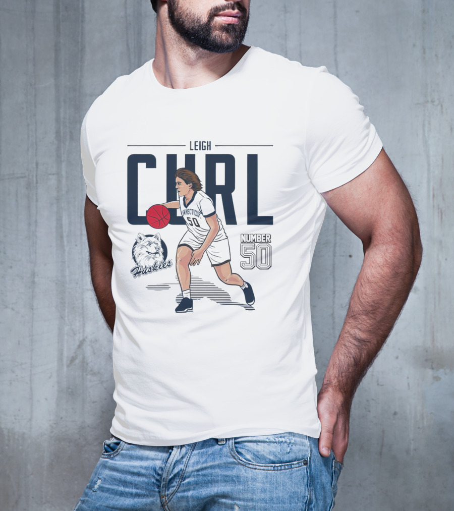 Leigh Curl Number 50 UConn Huskies Basketball T-Shirt