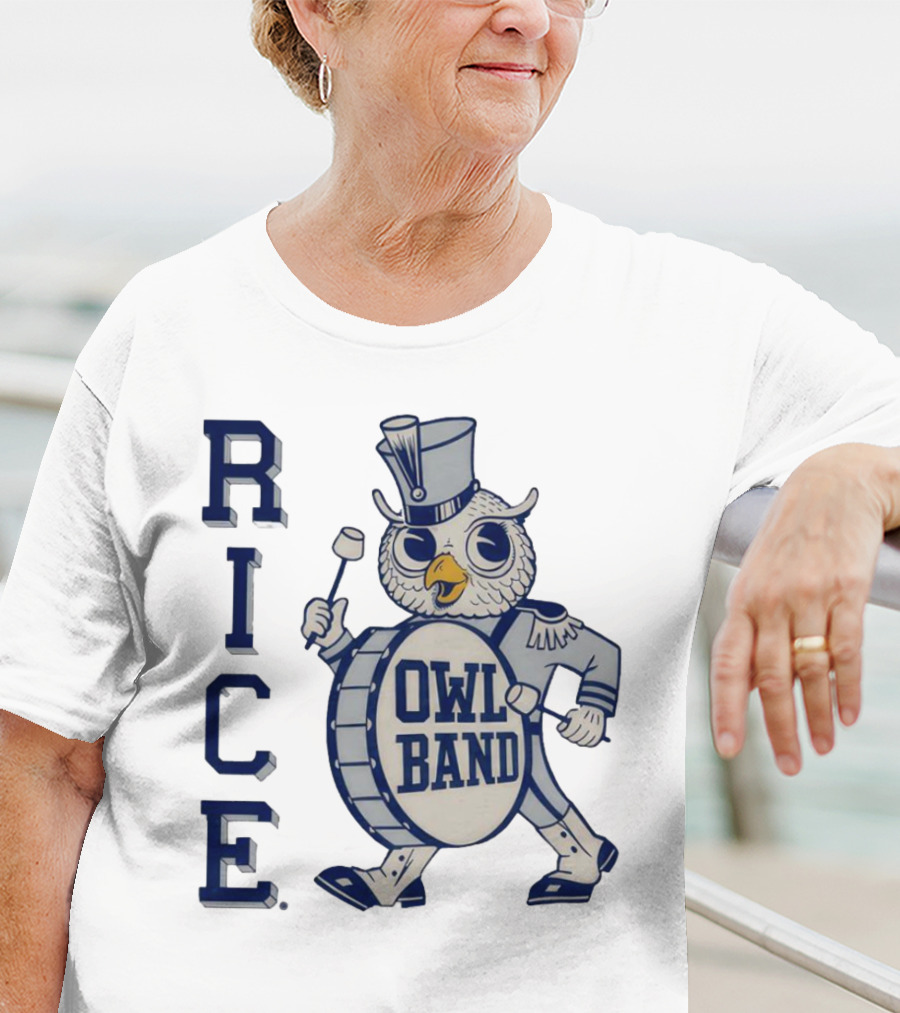 Rice Owl Band Drum Major Vintage T-Shirt