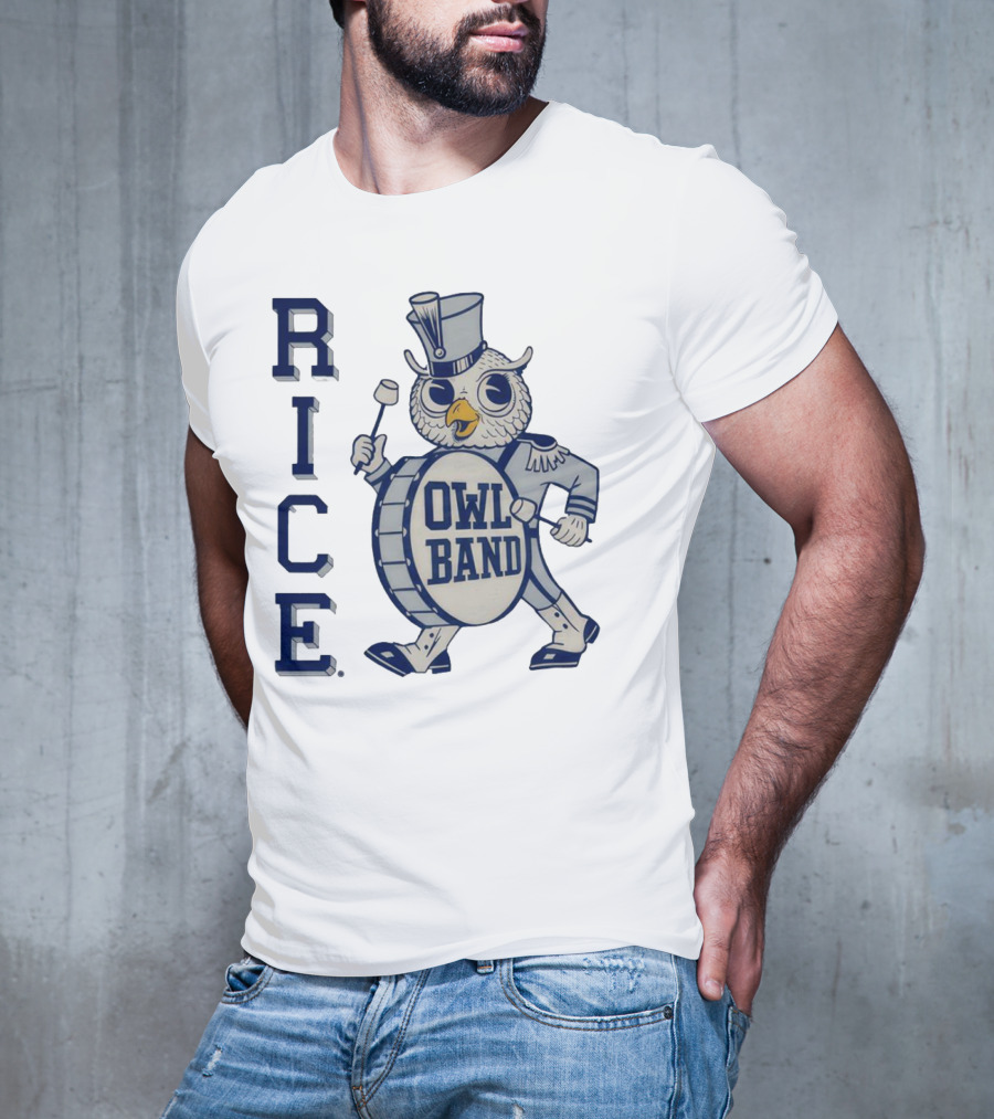 Rice Owl Band Drum Major Vintage T-Shirt