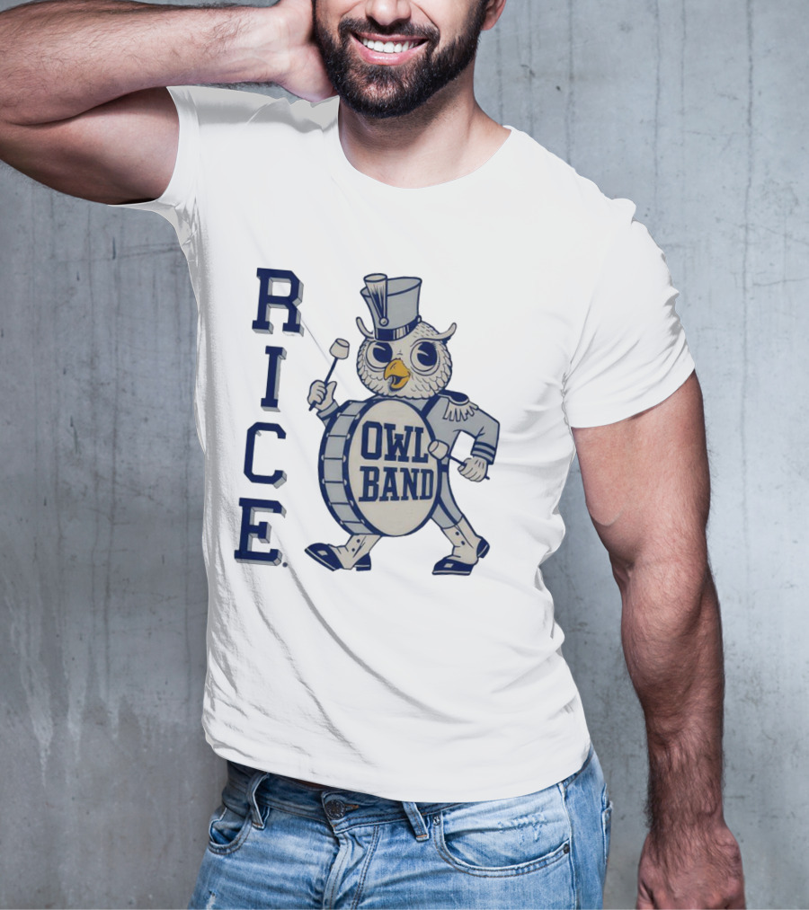 Rice Owl Band Drum Major Vintage T-Shirt