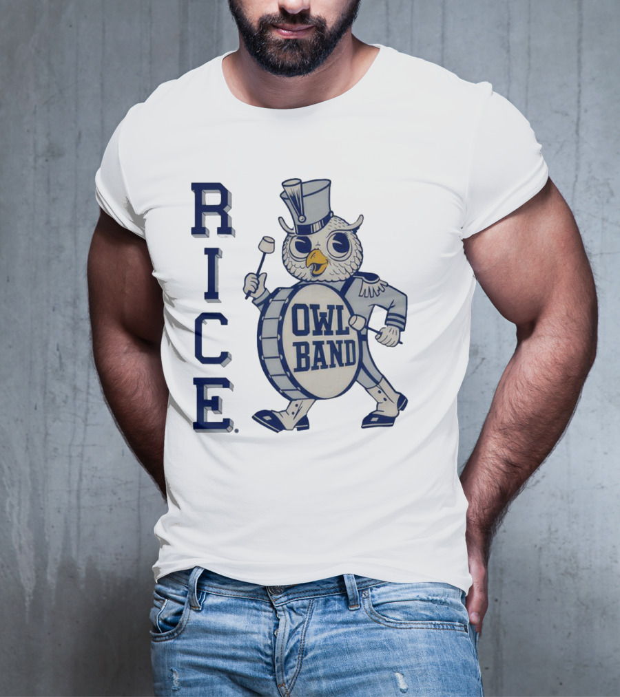 Rice Owl Band Drum Major Vintage T-Shirt