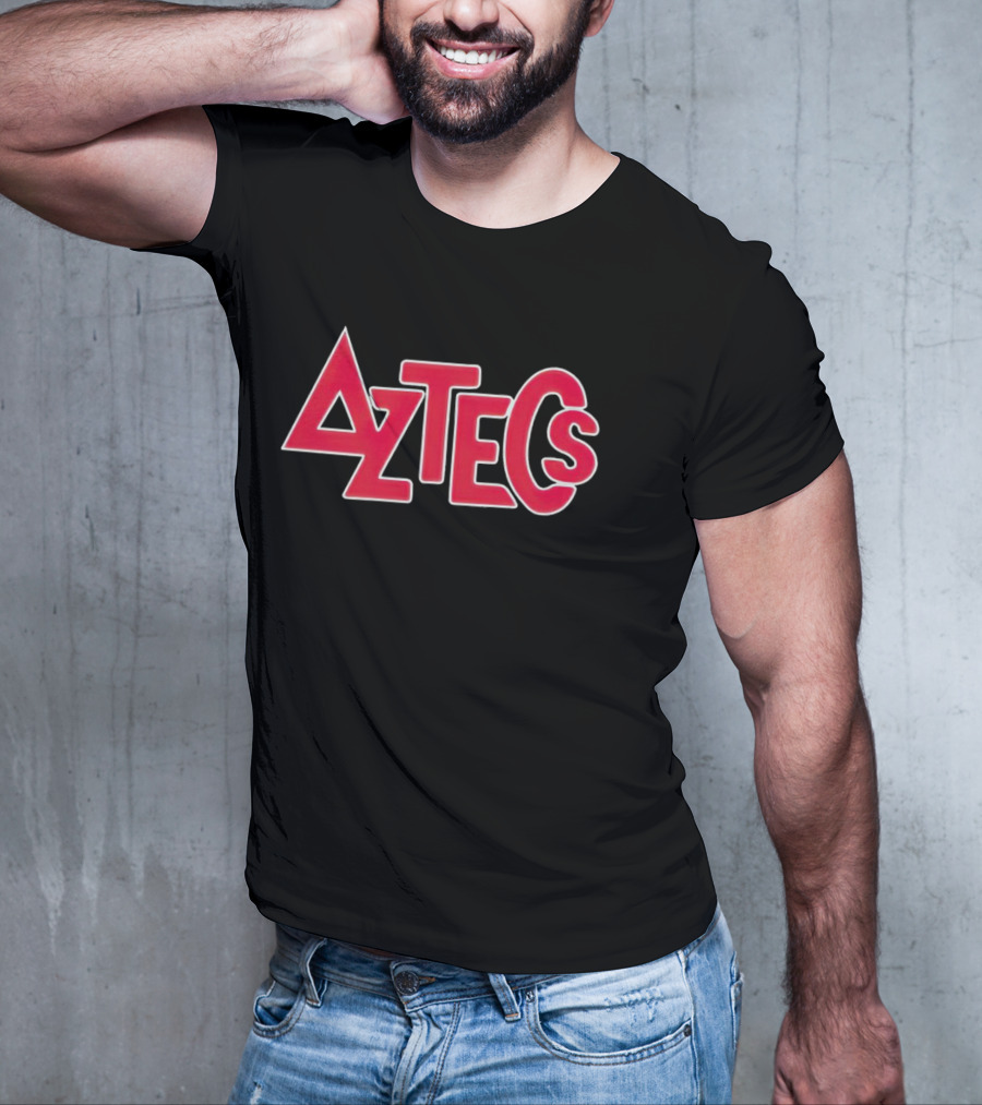 San Diego State Aztecs Bold Red Tribal Typography T-Shirt