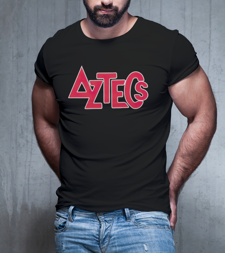 San Diego State Aztecs Bold Red Tribal Typography T-Shirt