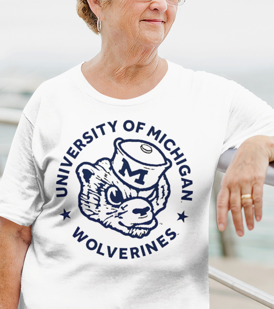 University Of Michigan Wolverines Mascot M Hat T-Shirt