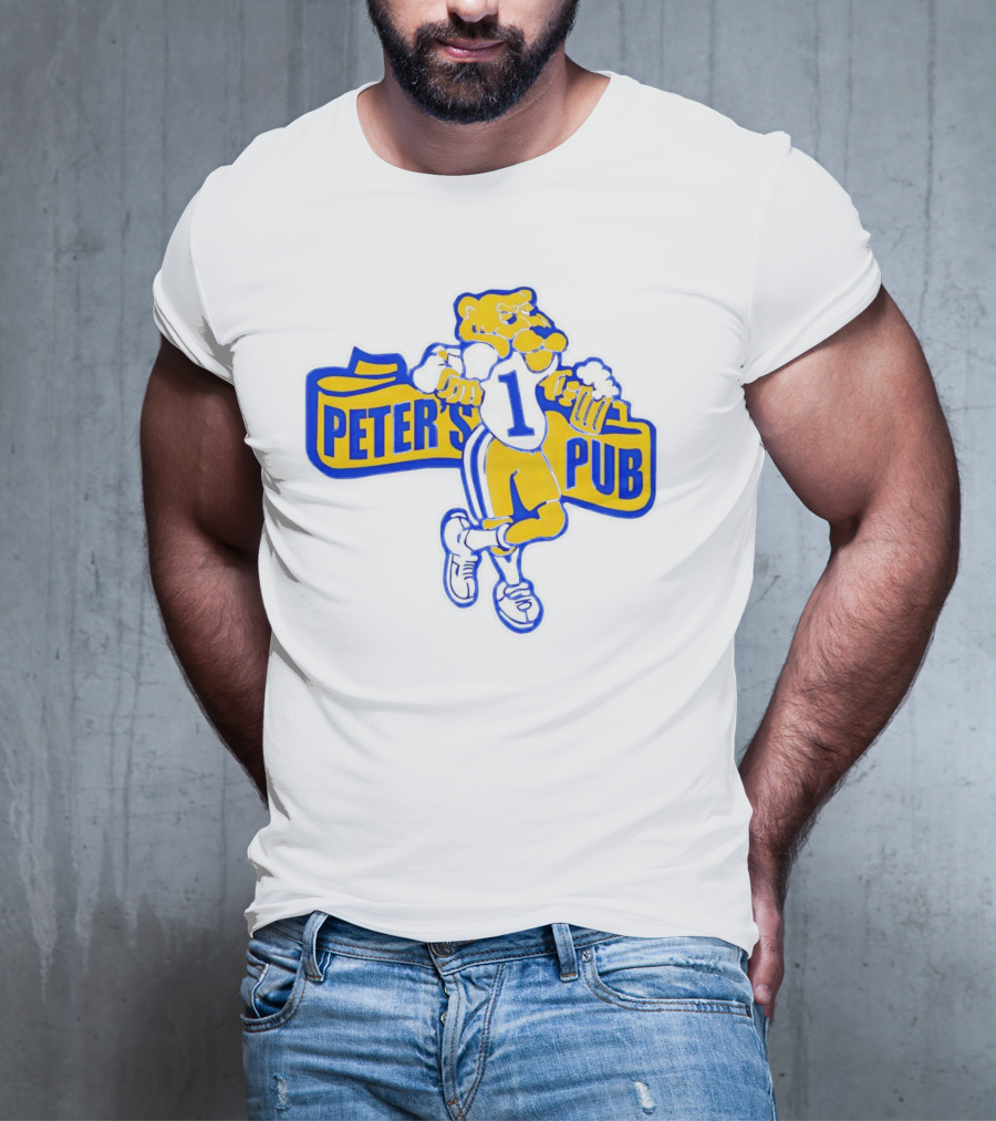 Peter's Pub Pittsburgh Mascot Holding Steins T-Shirt