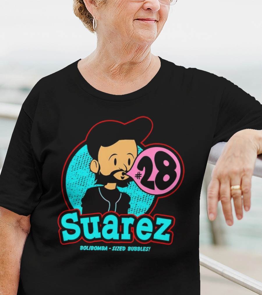 Suarez #28 Bolibomba Sized Bubbles Cartoon Cincinnati Reds Bubblegum T-Shirt
