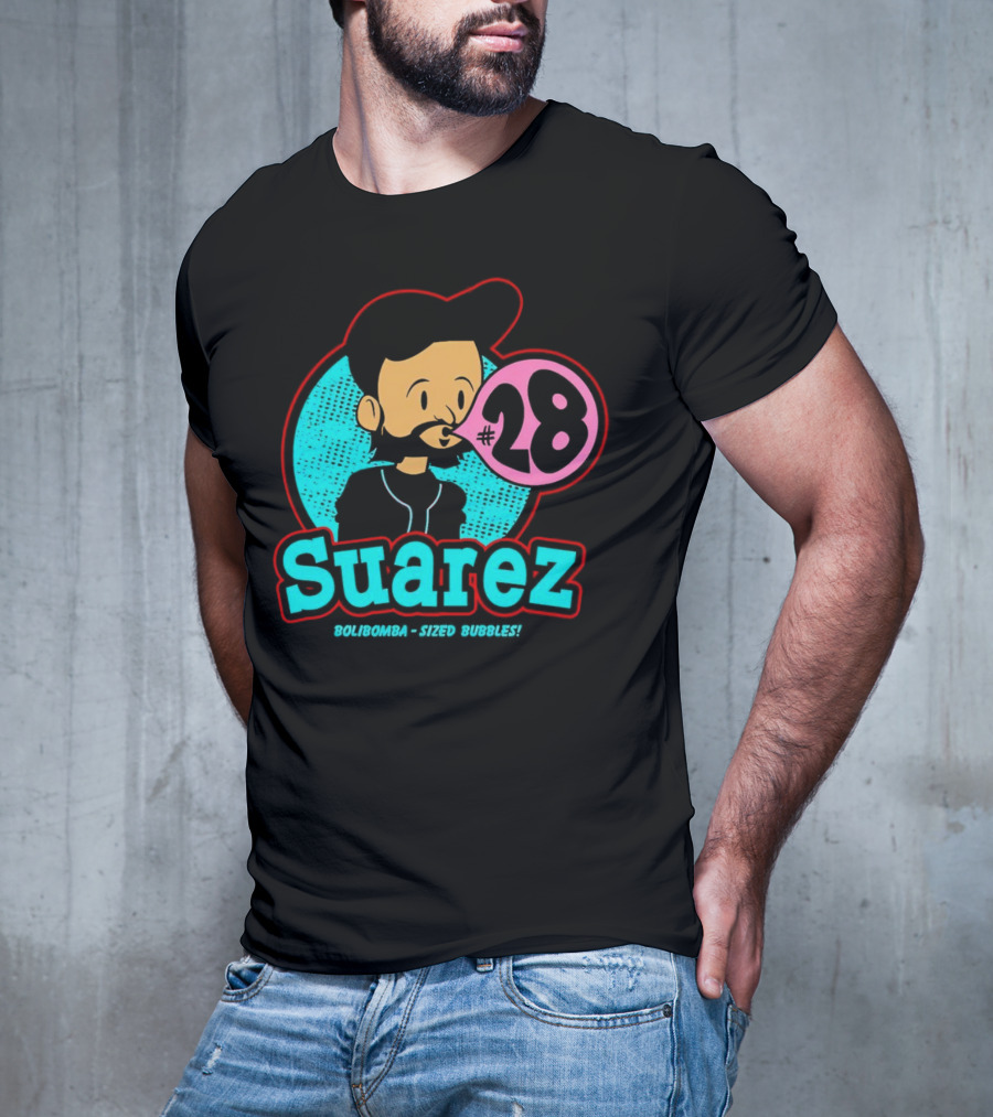 Suarez #28 Bolibomba Sized Bubbles Cartoon Cincinnati Reds Bubblegum T-Shirt