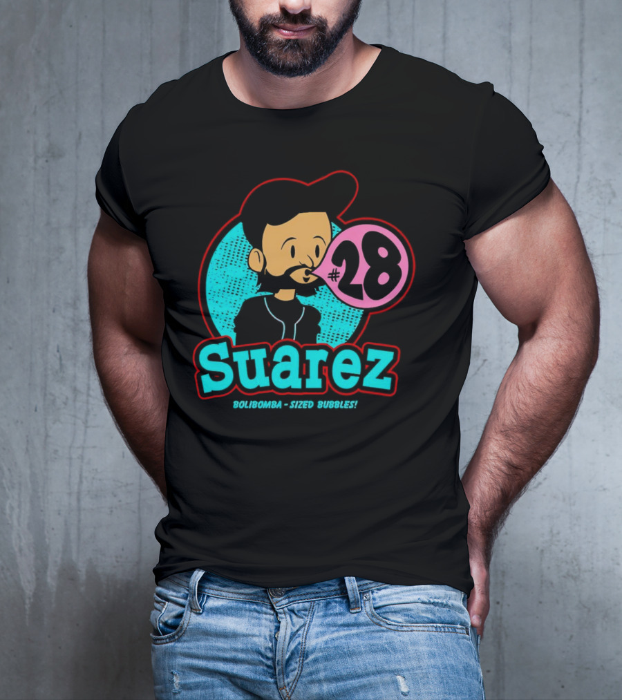 Suarez #28 Bolibomba Sized Bubbles Cartoon Cincinnati Reds Bubblegum T-Shirt