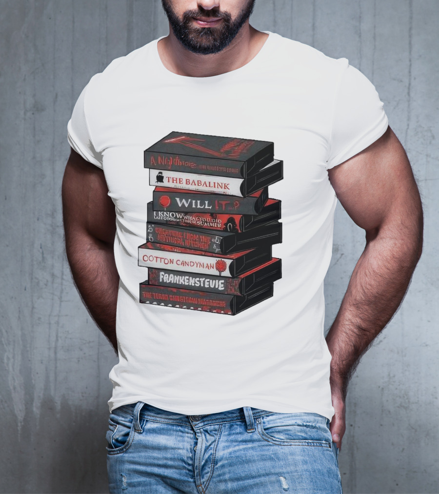 A Nightmare On Elm Street The Babalink Will It Labyrinth Of The Odd Video Summer Obstacle Course Cotton Candyman Frankenstein Stevie T-Shirt