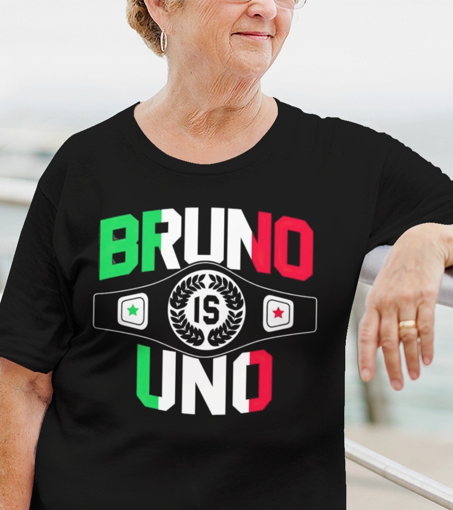 Bruno Is Uno Champion Belt Italian Colors T-Shirt