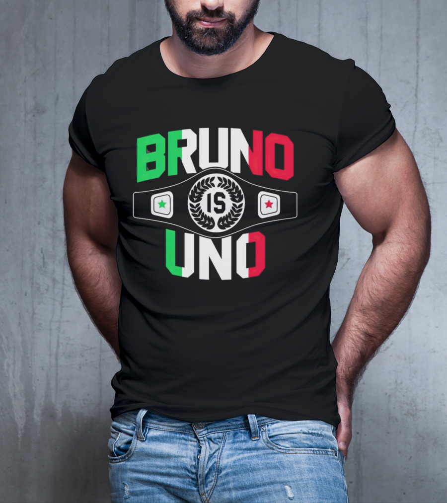 Bruno Is Uno Champion Belt Italian Colors T-Shirt