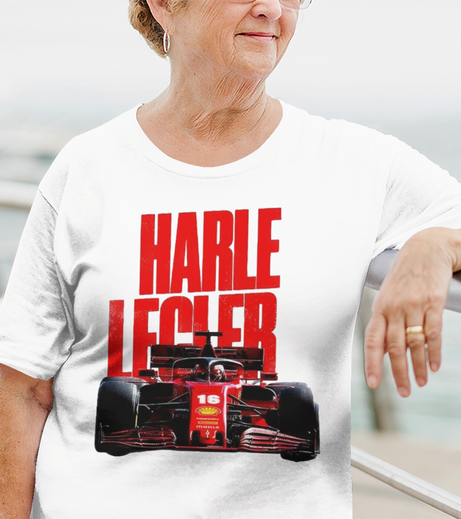 Groovy Ferrari Charles Leclerc Formula 1 Car 16 Racing Legend T-Shirt