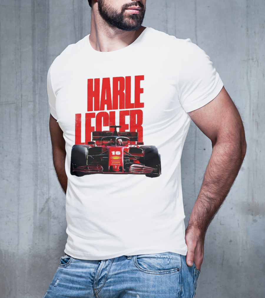 Groovy Ferrari Charles Leclerc Formula 1 Car 16 Racing Legend T-Shirt