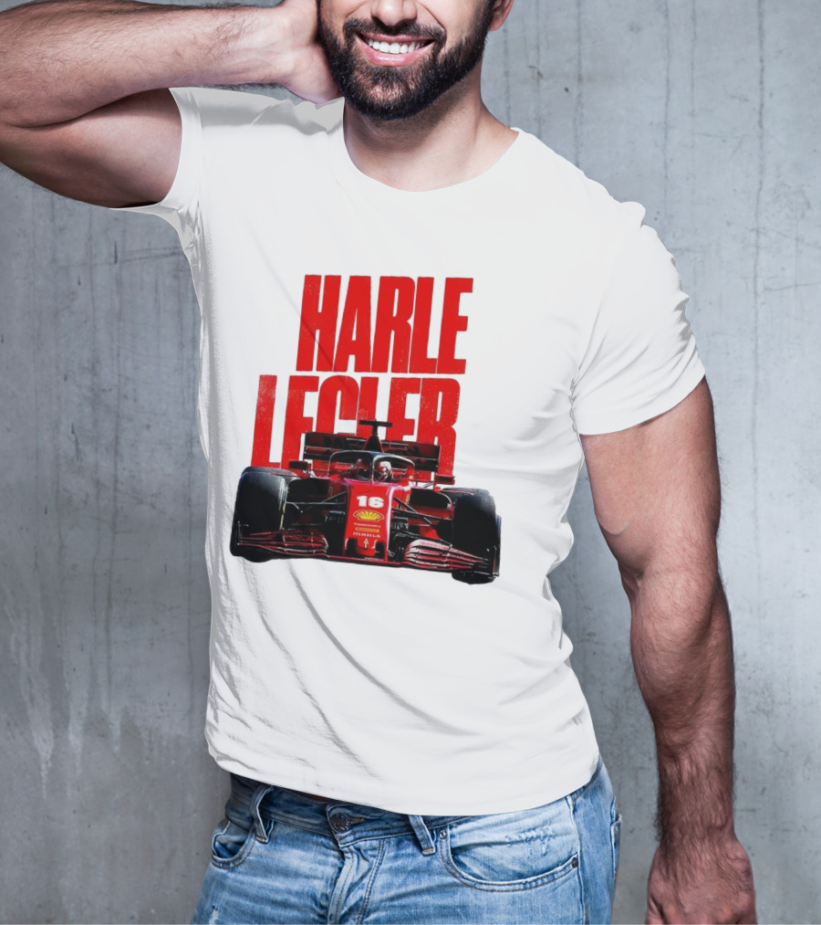 Groovy Ferrari Charles Leclerc Formula 1 Car 16 Racing Legend T-Shirt