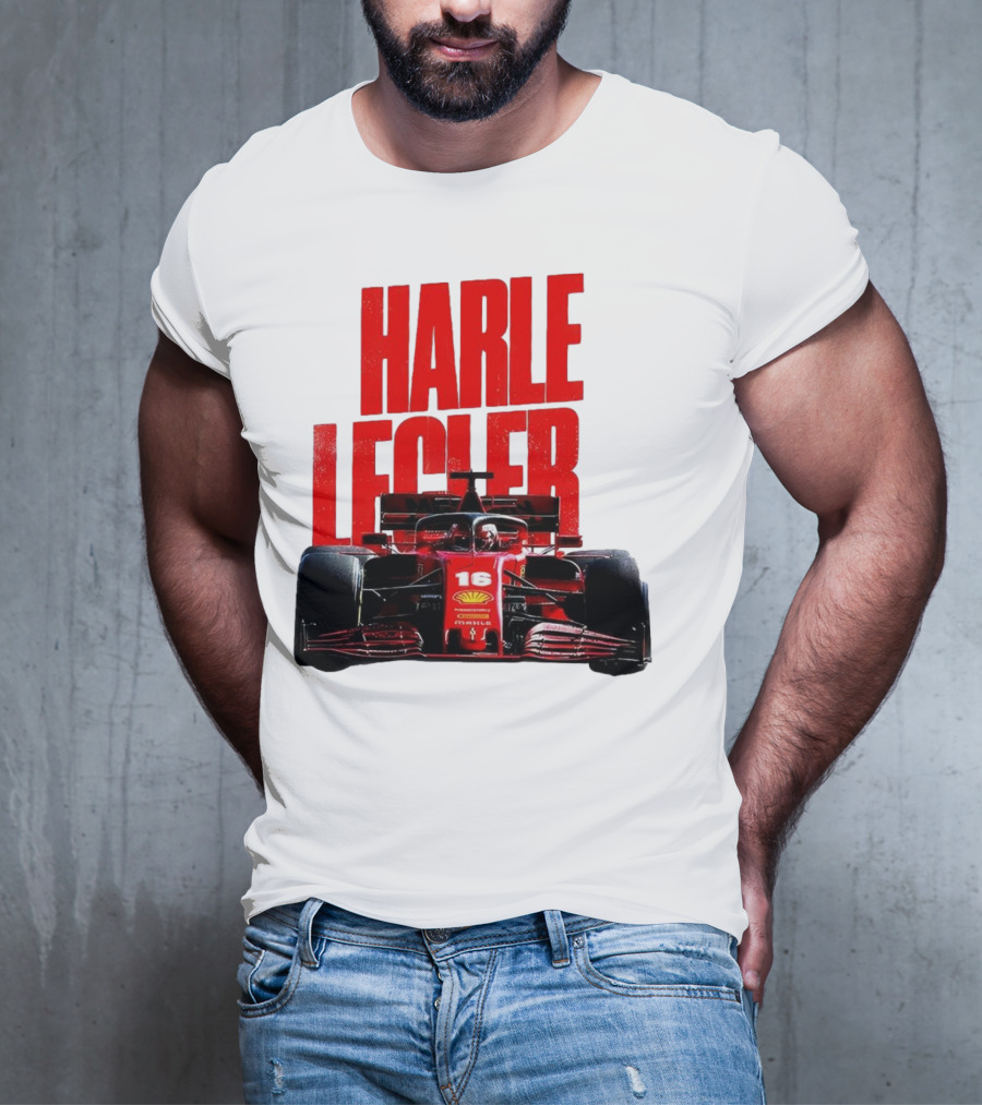 Groovy Ferrari Charles Leclerc Formula 1 Car 16 Racing Legend T-Shirt