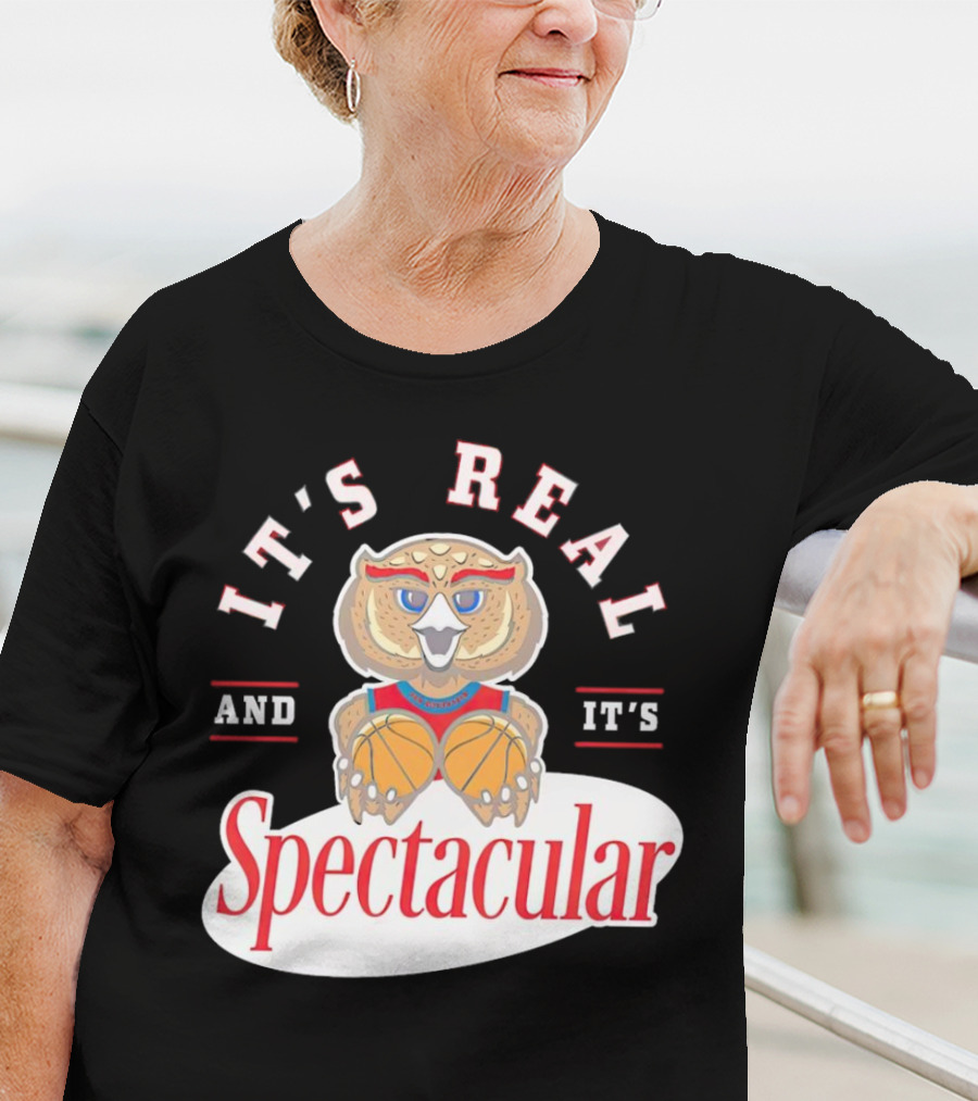 IT'S REAL AND IT'S SPECTACULAR BASKETBALL OWL WITH HOOP EYES T-Shirt