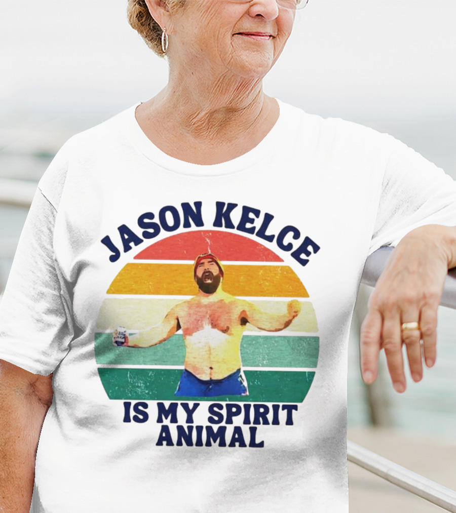 Jason Kelce Is My Spirit Animal Vintage Retro T-Shirt