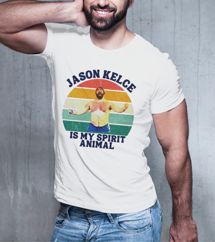 Jason Kelce Is My Spirit Animal Vintage Retro T-Shirt