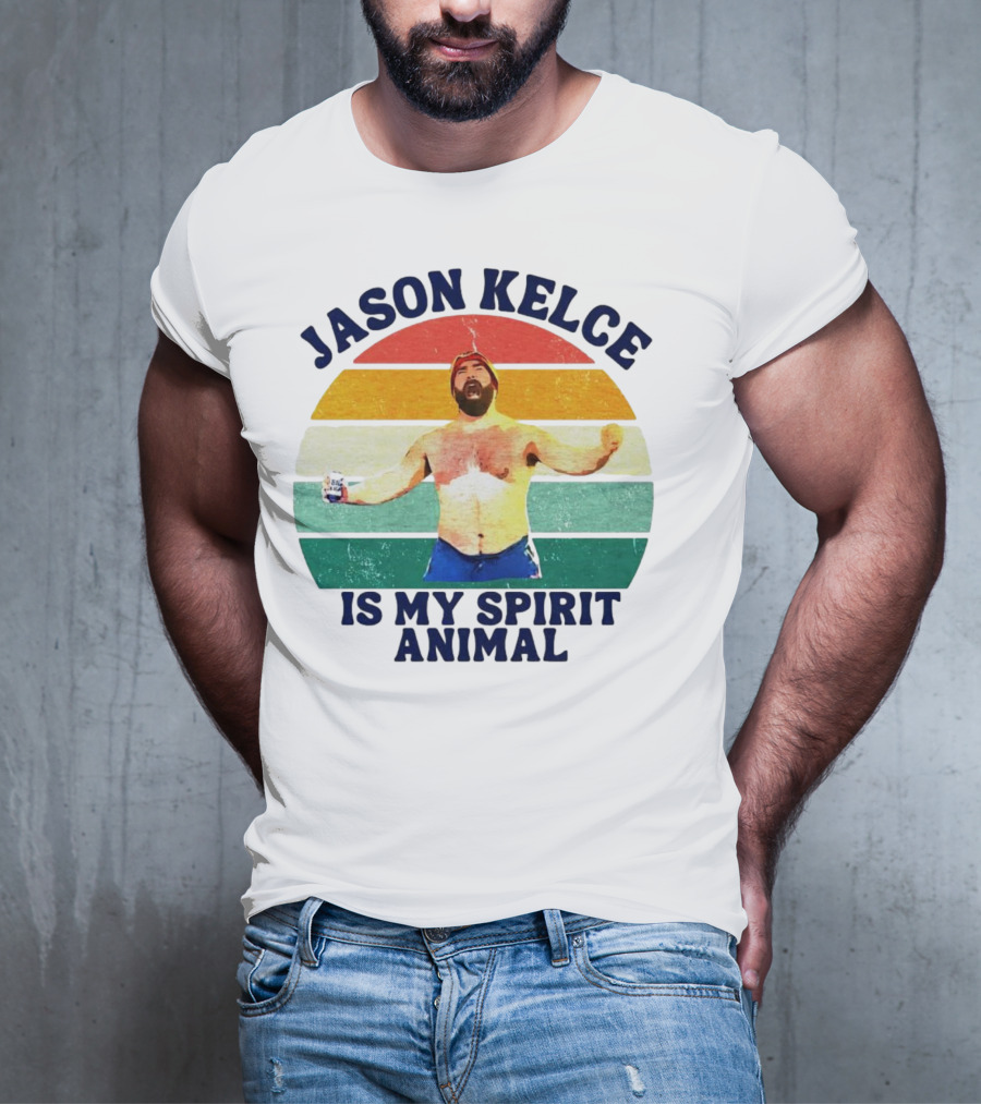Jason Kelce Is My Spirit Animal Vintage Retro T-Shirt