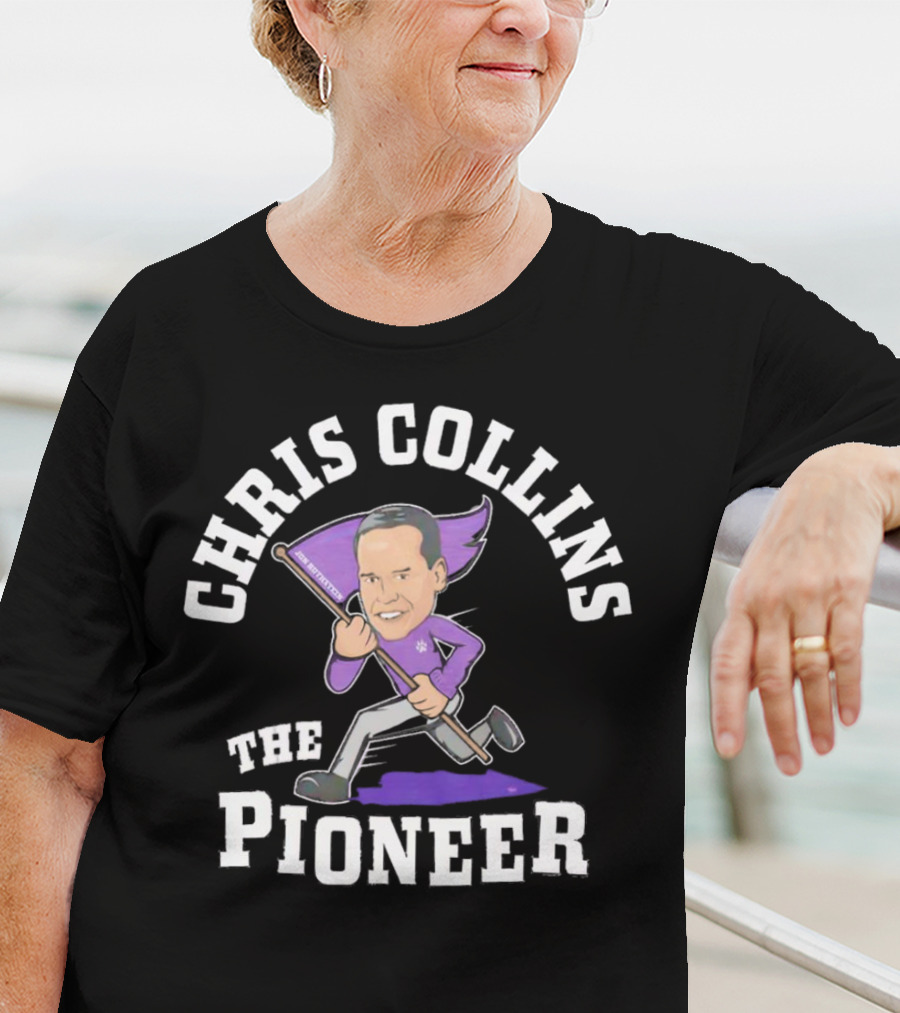 Chris Collins The Pioneer With Northwestern Flag T-Shirt
