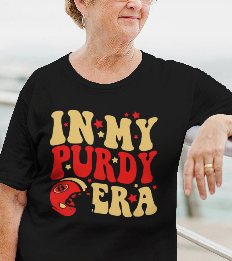 San Francisco 49ers In My Purdy Era Football Helmet Stars T-Shirt