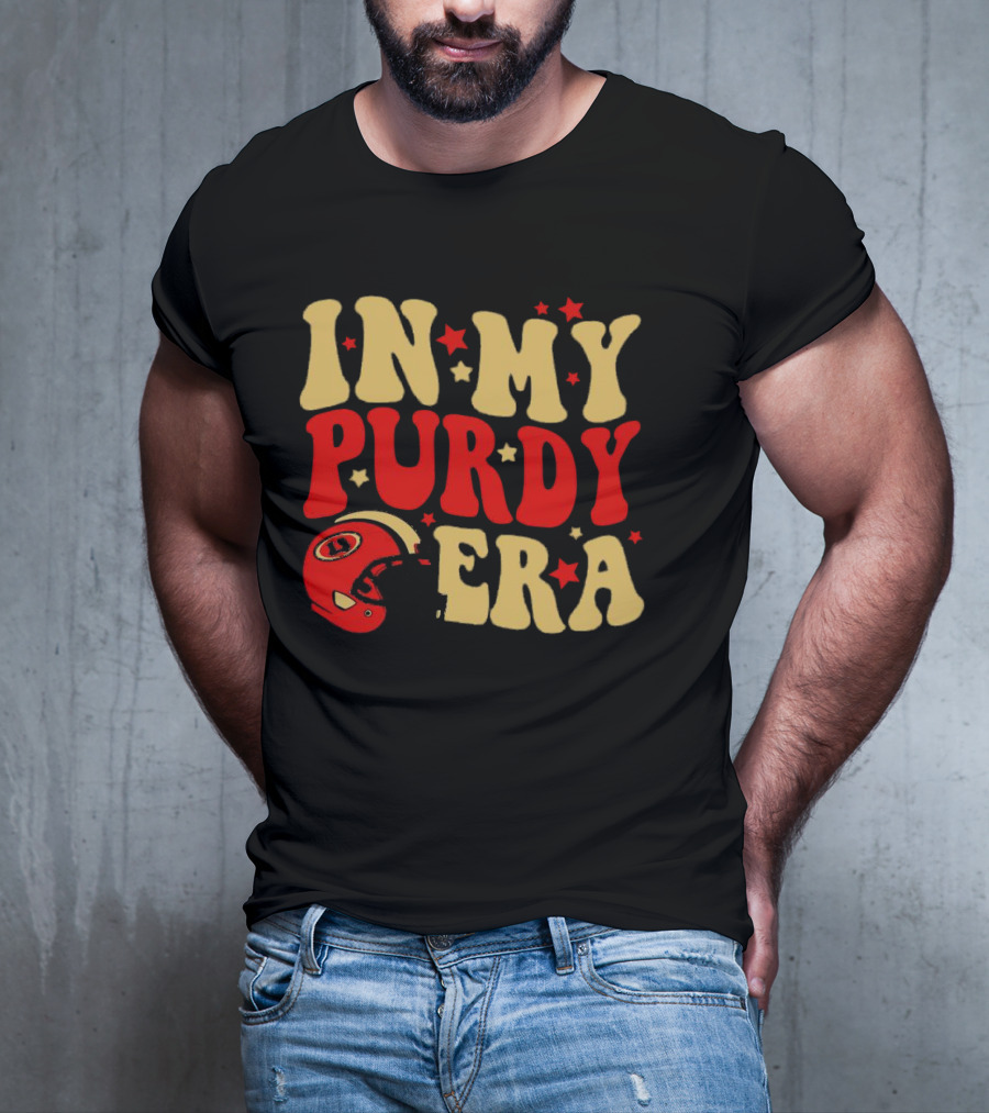 San Francisco 49ers In My Purdy Era Football Helmet Stars T-Shirt