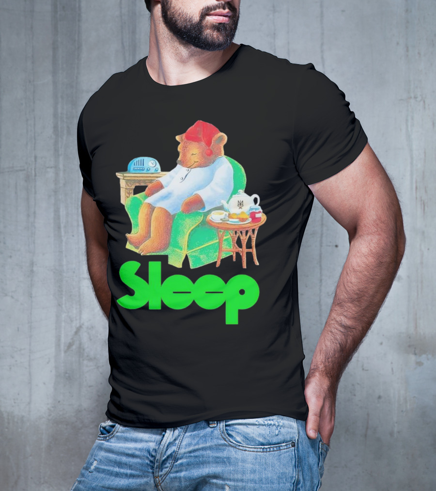 Sleep Tea Bear Radio Chair Cozy Time T-Shirt